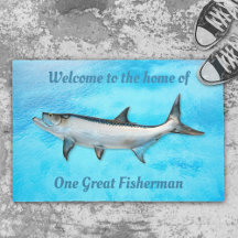 Tarpon Blue Vatten Underbar Fisherman Say Doormat