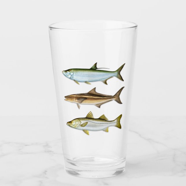Tarpon, Cobia, Snook Drink Glass Glaskopp (Framsida)