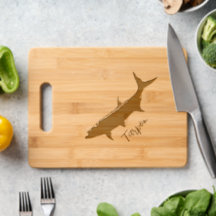 Tarpon Fish Etched Wooden Cot Board