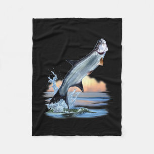 Tarpon Fish Fresh Vatten Wildlife Hunting Fishing  Fleecefilt