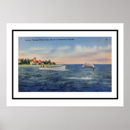 Tarpon Fishing Sarasota 20 x 28 Poster