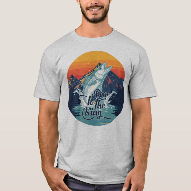 Tarpon flugfiske Bugning för Konungen Present T Shirt (Framsida)