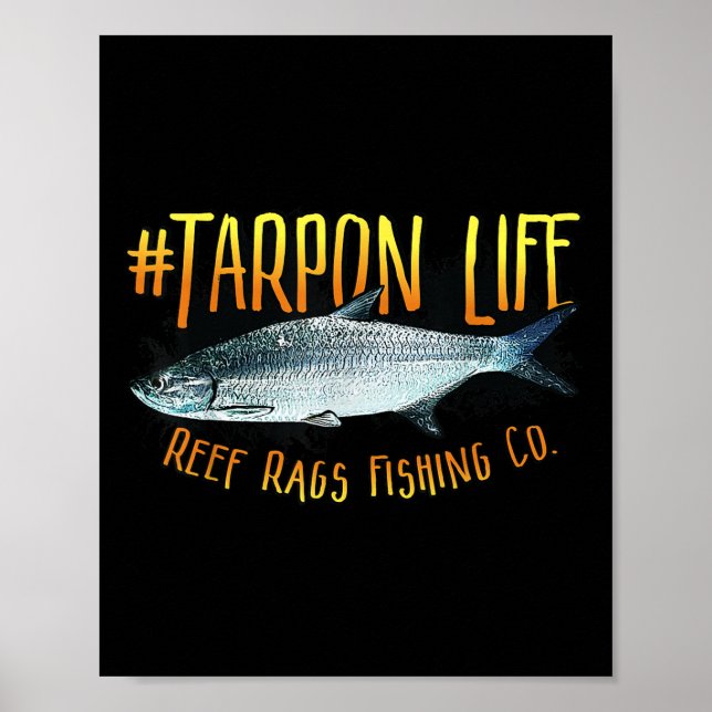 Tarpon Life Djuphavssaltvattenfiske  Poster (Framsidan)