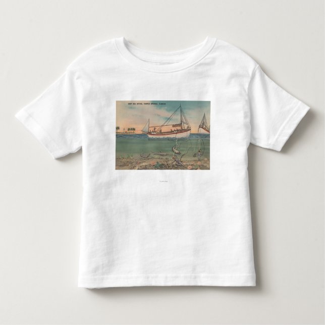 Tarpon Springs FL - beskåda av fartyget & det Tee Shirt (Framsida)