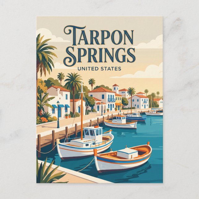 Tarpon Springs Florida Vykort (Framsida)