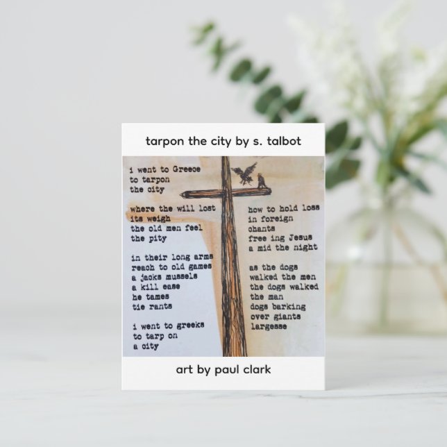 Tarpon The City Art Poetry Postcard Vykort (Stående Fram)
