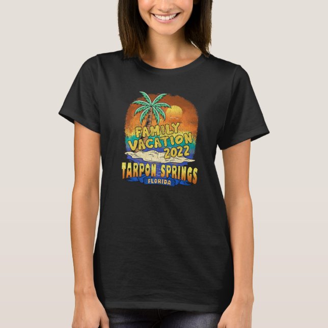 Tarpon Vår Florida Family Vacation 2022 Beach T Shirt (Framsida)