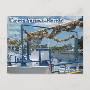 Tarpon Vår Sponge Boat-vykort Vykort