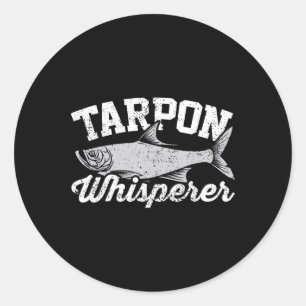 Tarpon-Viskař I Tarpon Fiskare I Fiske Tarpon Runt Klistermärke