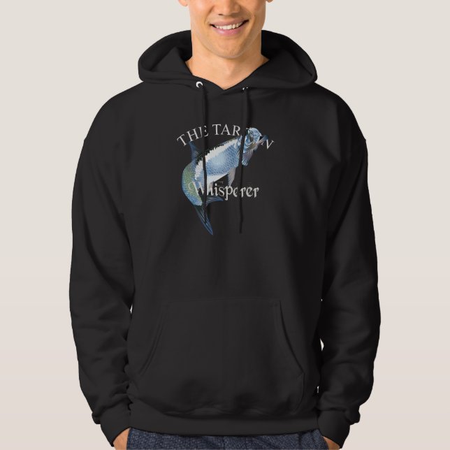 Tarpon Whisperer Mörk Hoodie (Framsida)