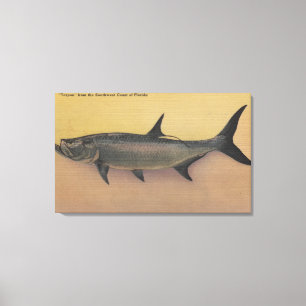 Tarponfisk från strömbrytare-kusten av canvastryck
