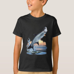 Tarponfisk Sötvatten Vilda Djur Jakt Fiske A T Shirt