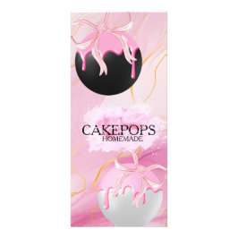 Tårpops Bagare Bakarbutik Godis Rosa Reklamkort