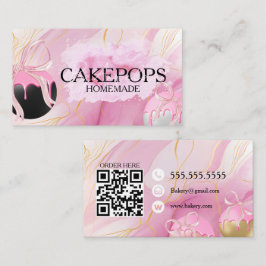 Tårpops Bagare Bakarbutik Godis Rosa Visitkort