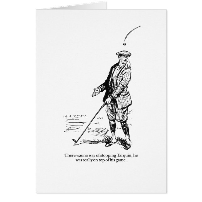 Tarquin och Golf Hälsningskort (Framsidan)