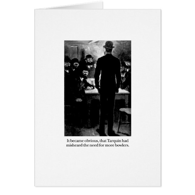 Tarquin och kastarear hälsningskort (Framsidan)