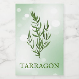 Tarragon Örters-etikett Mat Etikett