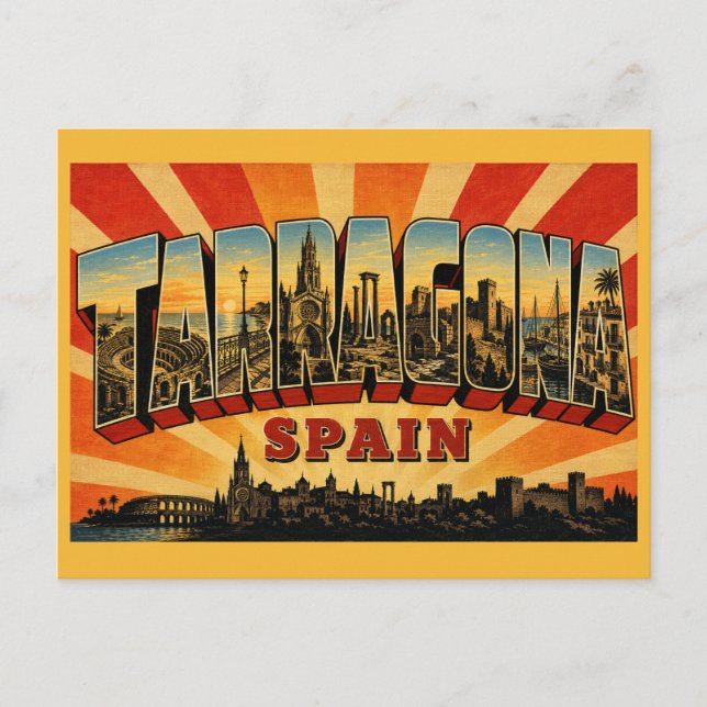 Tarragona Spanien Romerskt Amfiteater Vykort (Framsida)