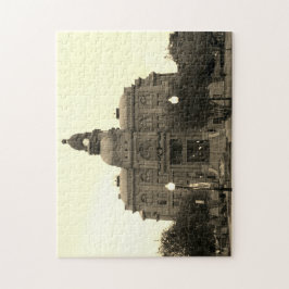 Tarrant County Courthouse Southwest SideBlackWhite Pussel