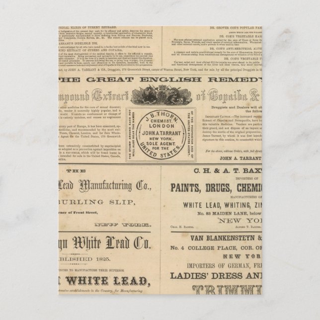 Tarrants förberedelser vykort (Framsida)