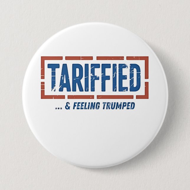 Tarrfied & Feeling Trumped Funny Anti Trump Knapp (Framsida)