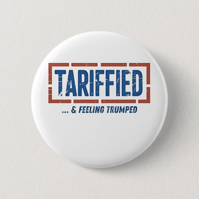 Tarrfied & Feeling Trumped Funny Anti Trump Knapp (Framsida)