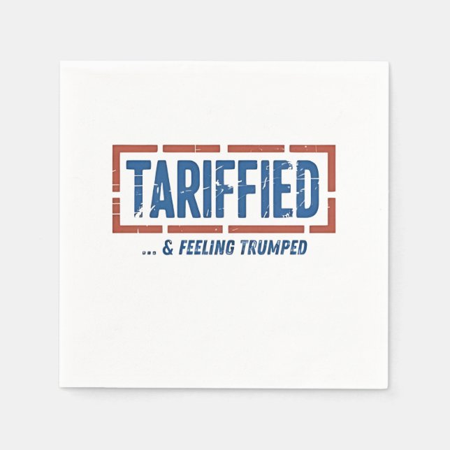 Tarrfied & Feeling Trumped Funny Anti Trump Pappersservett (Framsidan)