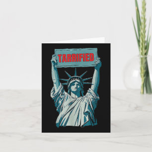 Tarrified Funny Politiskt humor Say Anti Trump Kort