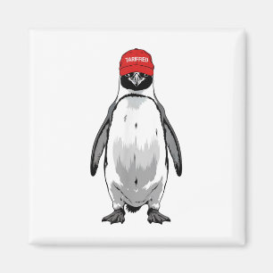 Tarriny Tarrified Penguin Anti Trump Tarrif Magnet