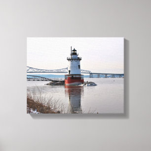 Tarrytown Lighthouse, New York Canvastryck