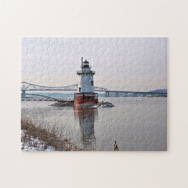 Tarrytown Lighthouse, New York Jigszle Puzzle Pussel (Horisontell)