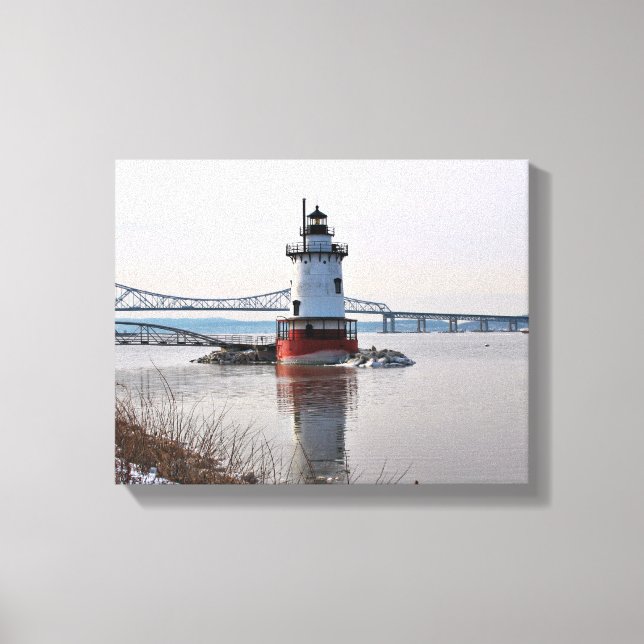 Tarrytown Lighthouse, New York-Kanvastrycket Canvastryck (Framsida)