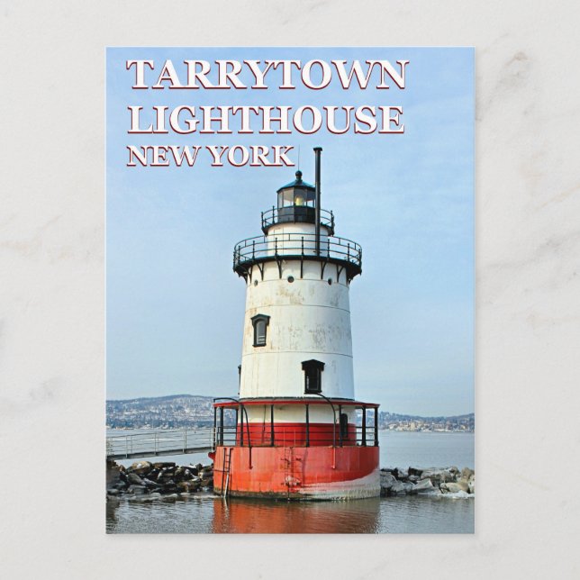 Tarrytown Lighthouse, New York Postcard Vykort (Framsida)