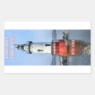 Tarrytown Lighthouse, New York Stickers Rektangulärt Klistermärke