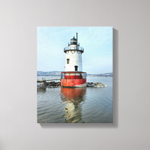 Tarrytown Lighthouse New York Wrapped Canvas Skriv