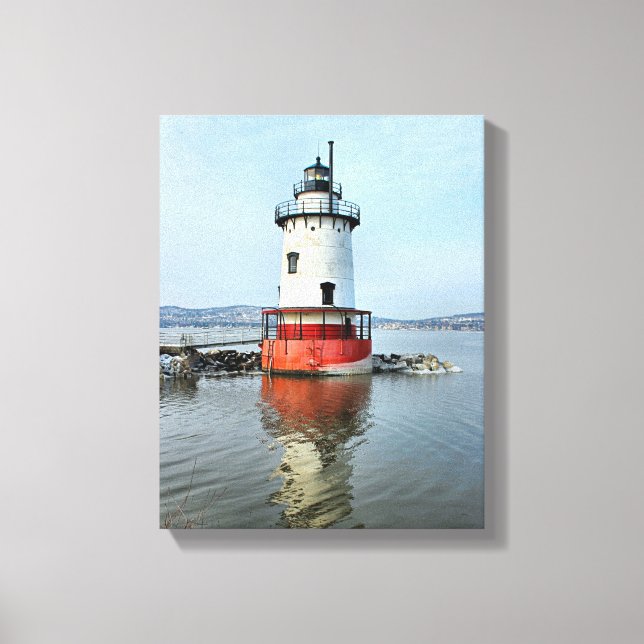 Tarrytown Lighthouse New York Wrapped Canvas Skriv (Framsida)