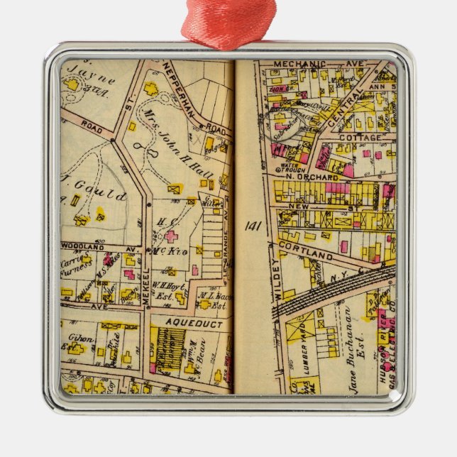 Tarrytown New York 7 Julgransprydnad Metall (Framsidan)