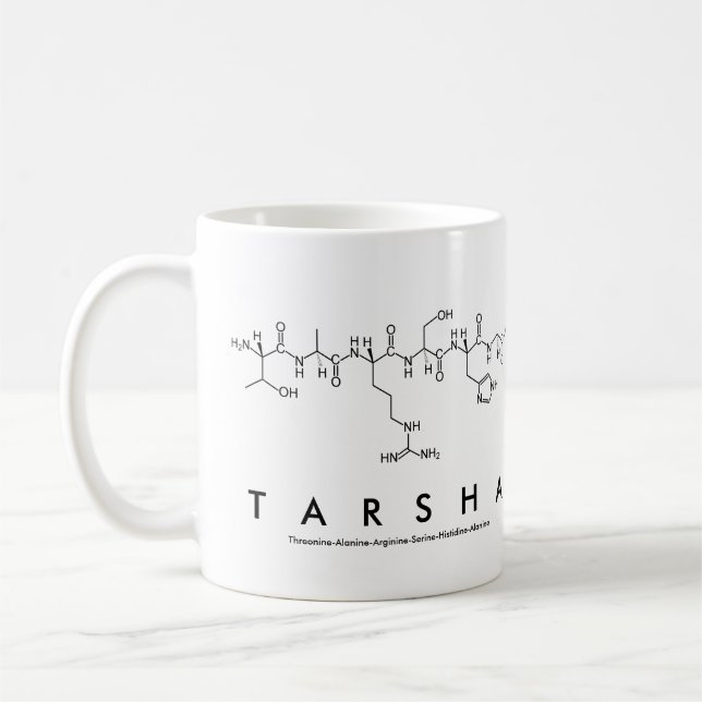 Tarsha peptide namn mugg (Vänster)