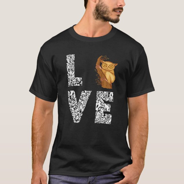 Tarsier Love Leopard Philippine Animal Tarsier Mon T Shirt (Framsida)