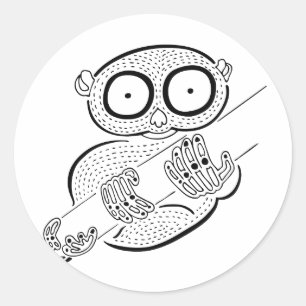 Tarsier Runt Klistermärke