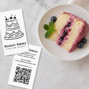 Tårta Bageri Efterrätt Catering ANPASSAD QR Handri Visitkort