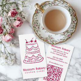 Tårta Bageri Efterrätt Catering ANPASSAD QR Handri Visitkort