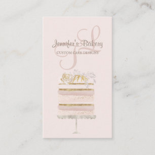 Tårta Bageri Konditori Patisserie glitter rosa Visitkort