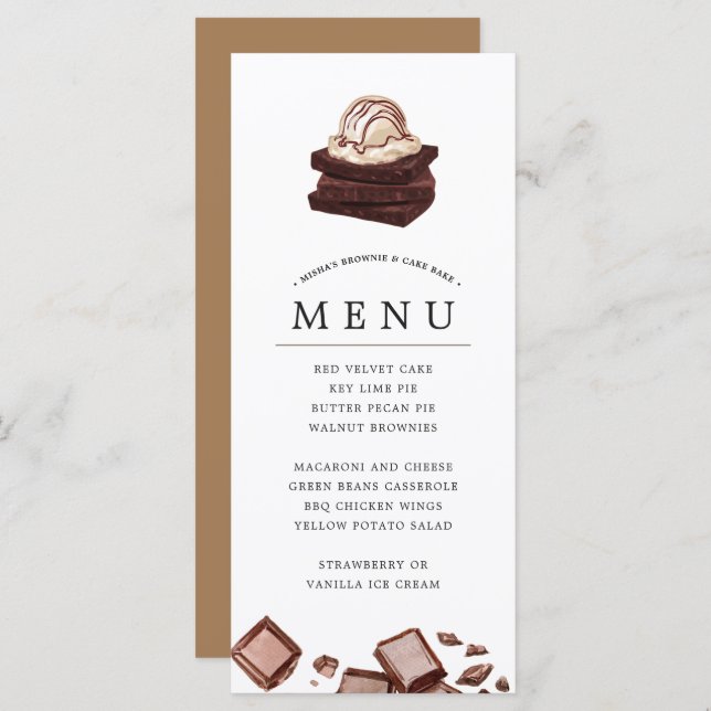 Tårta Bak | Tematisk meny (Fram/baksida)