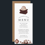 Tårta Bak | Tematisk meny<br><div class="desc">Personliga bakteman matmenyer för ditt nästa mat-tema evenemang. Den har en akvarell-stiliserad illustration av en hög med brownie med en glasskula på toppen. Under detta finns platser för din evenemangsmeny information.</div>