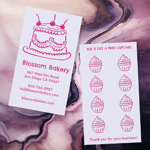 Tårta Cupcake Bageri Efterrätter Catering Belöning Lojalitetskort