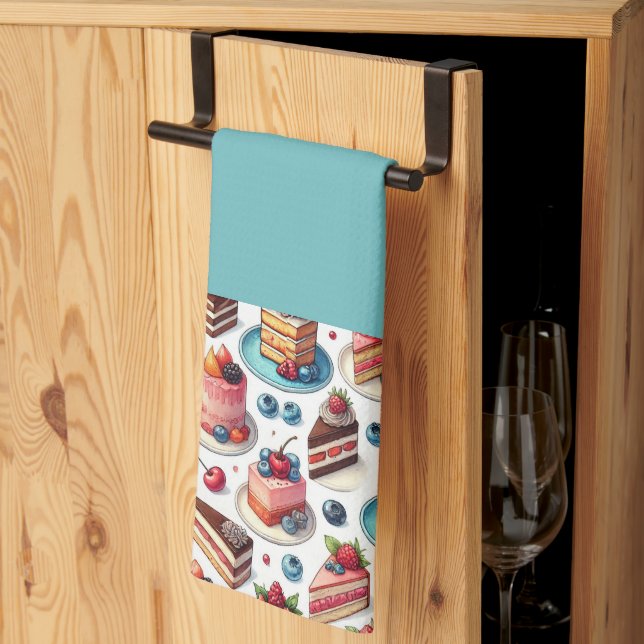 Tårta i ditt ansikte kökshandduk (Thirds Fold)