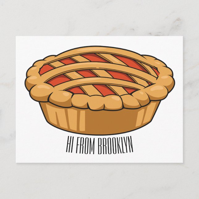 Tårta serieillustration  vykort (Framsida)