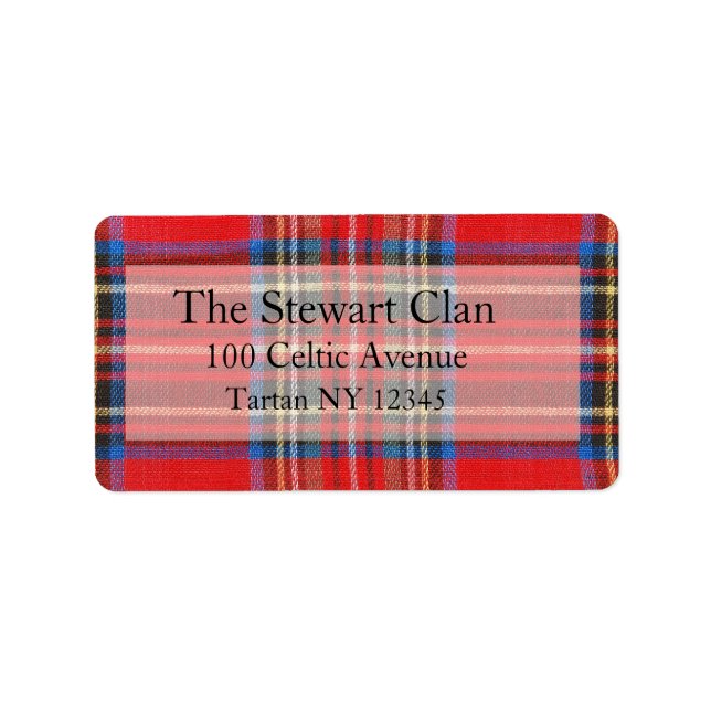 Tartan Address Label Adressetikett (Framsidan)
