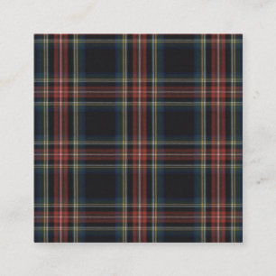 Tartan Affärskort Fyrkantigt Visitkort